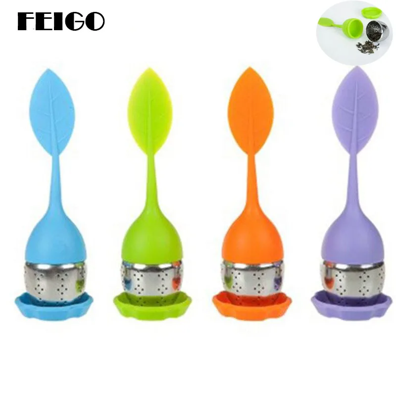 FEIGO 1 Pcs Tea tool Interesting Silicone Kitchen Tools Cute Mr Teapot Tea Infuser/Tea Strainer