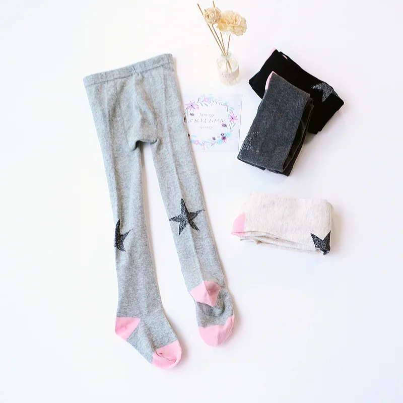 

Autumn New Children's Pantyhose Korean Kids Pantyhose Silver Star Girls Tights