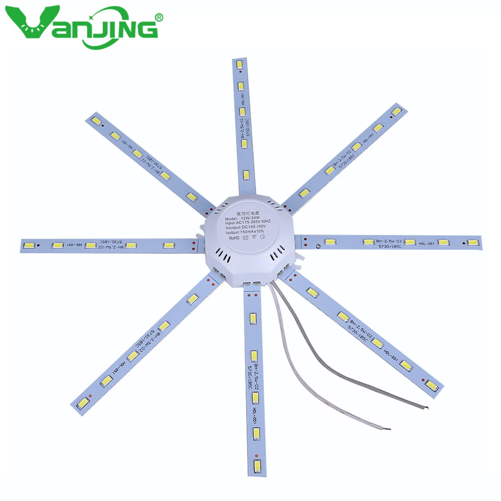 

12W 16W 20W 24W LED Ceiling Lamp SMD 5730 PCB Board Modified Light Source 220V LED Bulb Energy Saving Ceiling Light Replace