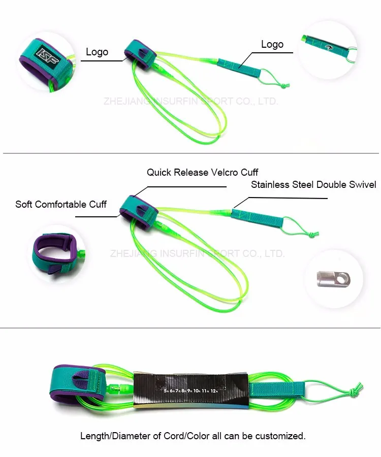 Лидер продаж мм 6 футов 7 мм толщиной серфинга поводок сёрфинга серфинга доска для серфинга поводок Поводок Веревка стенд весло доска