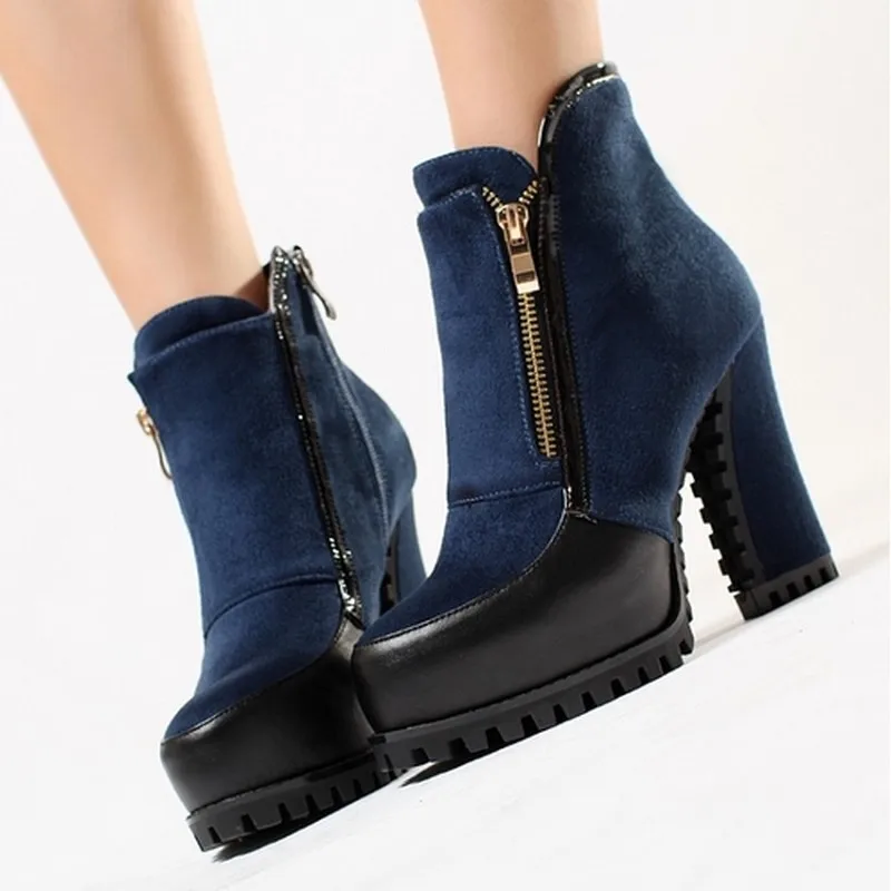thick high heel boots