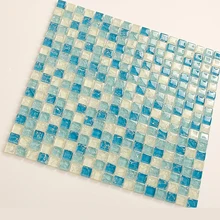 Белый камень смешанный лед треск прозрачное стекло мозаика для ванной комнаты плитка kithcen щиток белый смешанный прозрачный стеклянный камень мозаика