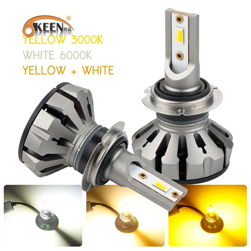 OKEEN 3000K 4300K 6000K LED Bulbs H4 LED H1 H11 9005 9012 H7 LED car