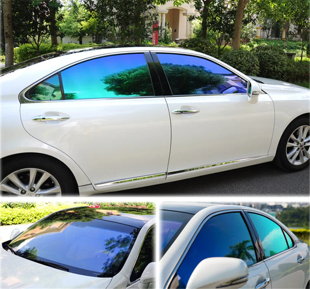 SUNICE Window Tint Car Sun Shade Solar Tint Film VLT55% Car Window Sticker Automobile Windshield 20"x40" Customized