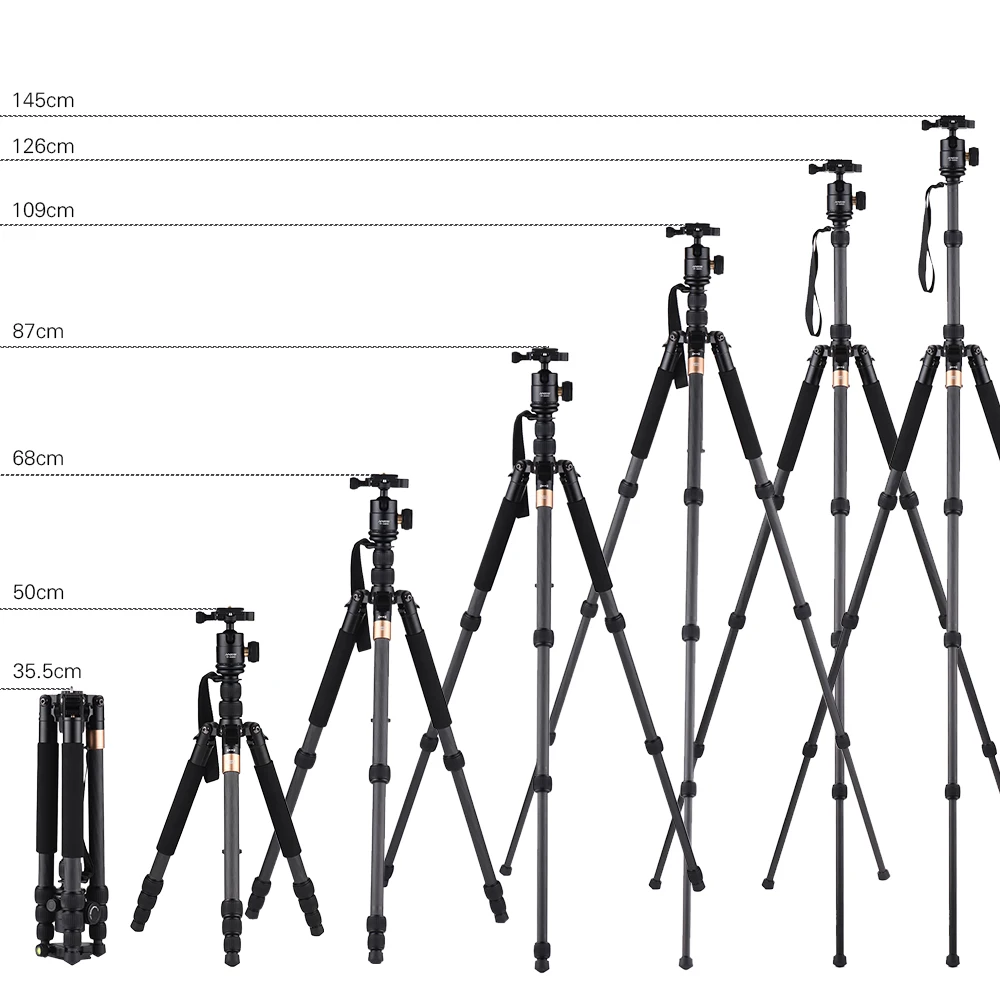 Andoer TP-668SC штатив портативный из углеродного волокна фотография путешествия штатив монопод с панорамной шаровой головкой для Canon Nikon sony DSLR