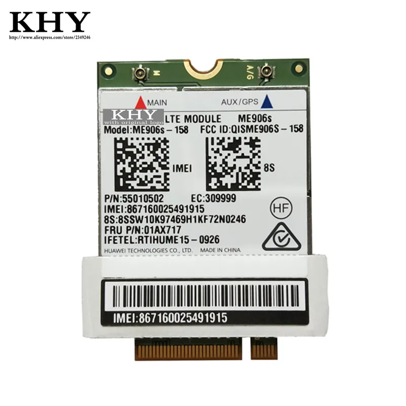 Original Sem Fio ME906S ME906S-158 M.2 NGFF para ThinkPad L460 L560 X260 T460 T460P T460S T560 P50S X1-TABLET FRU 01AX717