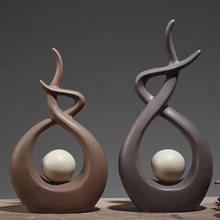 Minimalist ceramic statue home decor crafts room decoration handicraft ornament porcelain creative figurines wedding decorations