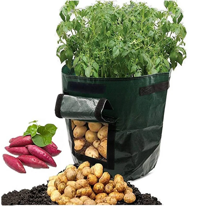 

Potato Grow Container Bag DIY Planter PE Cloth Planting Vegetable Gardening Thicken Vegetable Pot Planting Grow Bag Garden Tool