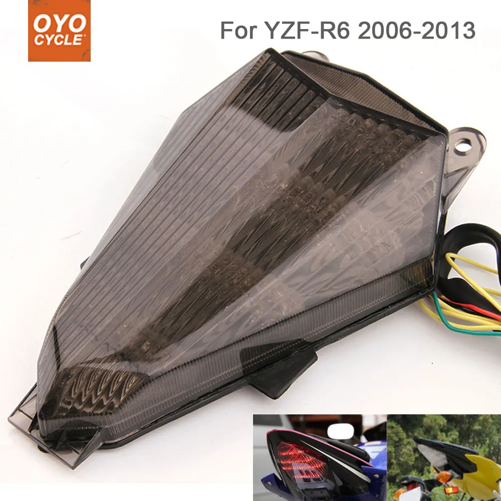

Motorcycle Integrated LED Tail Light Brake Turn Signal Blinker For Yamaha YZF R6 YZF-R6 2006-2013