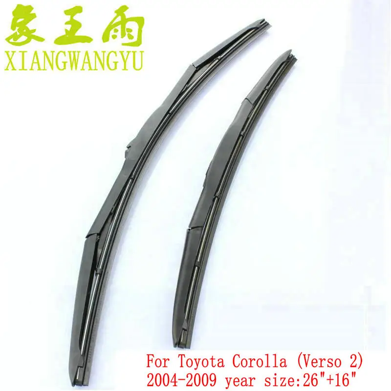 Car wiper blade for Toyota Corolla (Verso 2 2004-2009) 26&quot+16&quot 2pcs/PAIR fit standard J hook arms only | Автомобили и