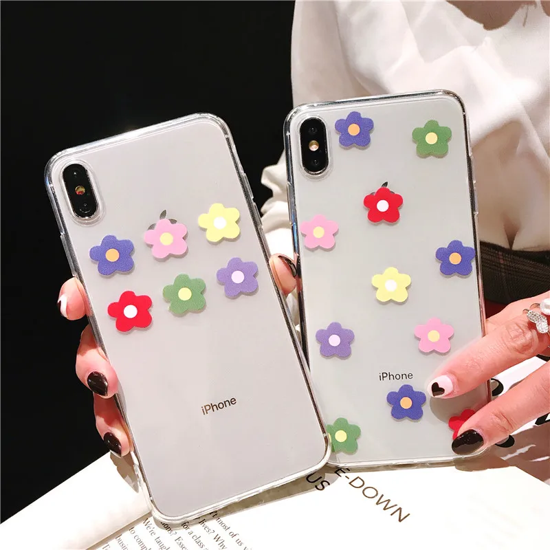 Чехол ярких цветов для iPhone X XR XS Max с рисунком подсолнуха 6 6s мягкие матовые Мягкие
