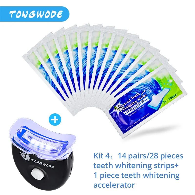 

1 Piece Teeth Bleaching Accelerator 14 Pairs/Lot Tooth Whitening Gel Strip Remove Tooth Tartar Stains White Teeth Strips
