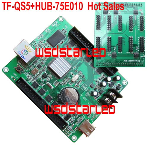 TF-QS5 + HUB-75E010 10 * HUB75E 1/4 1/8 1/16 1/32 Scan 320*128 USB Lan порт полноцветная светодиодная карта