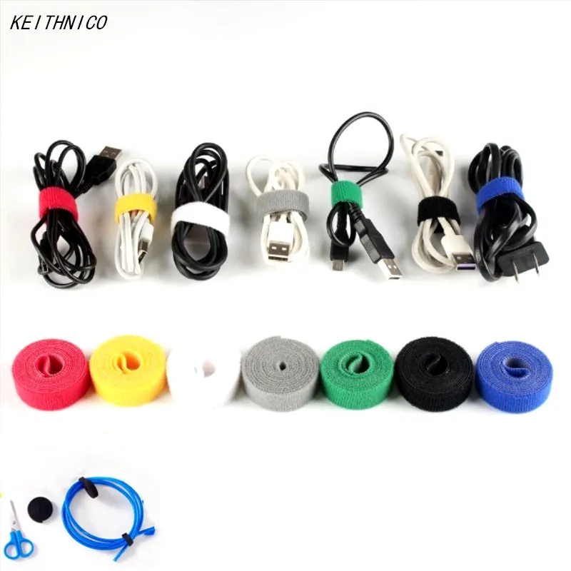 

1 Meter Free Cut Cable Organizer Ties Wire Winder Earphone Holder Mouse Cord Protector HDMI Cable Management for iPhone Samsung