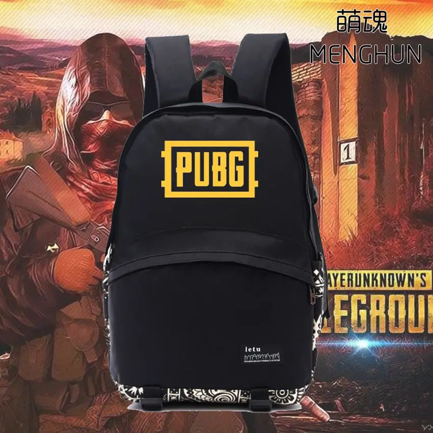 PLAYER UNKNOWN'S BATTLEGROUNDS backpacks/PUBG backpack black nylon game
