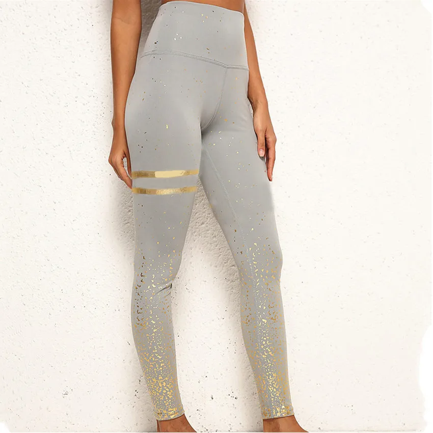 CB380 grey gold pant Спортивный костюм с подкладкой, спортивный костюм с горячей штамповкой, женская спортивная одежда, женская одежда для спортзала, фитнеса, женская спортивная одежда, комплект из 2 предметов, леггинсы - Цвет: CB380 grey gold pant