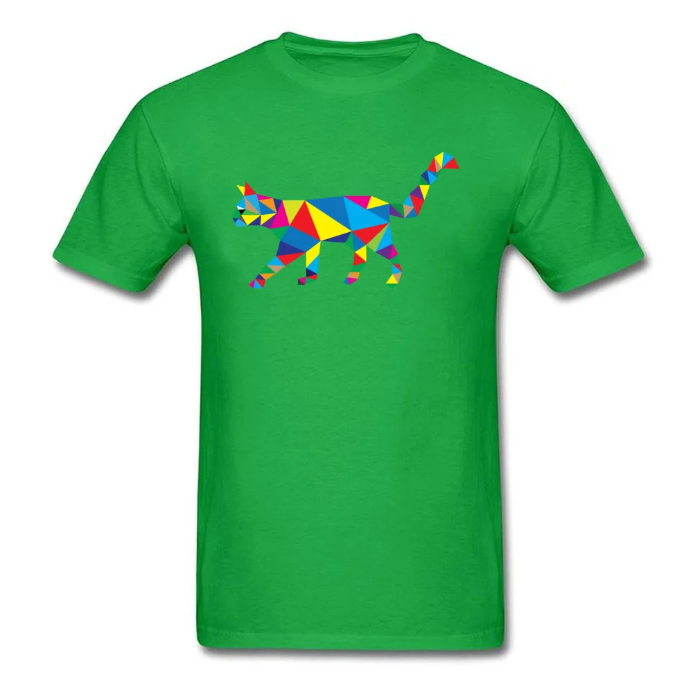 Newest Modern Cat Casual Short Sleeve T Shirt Mother Day O Neck Cotton Fabric T Shirt for Men Tops & Tees Cool Modern Cat green