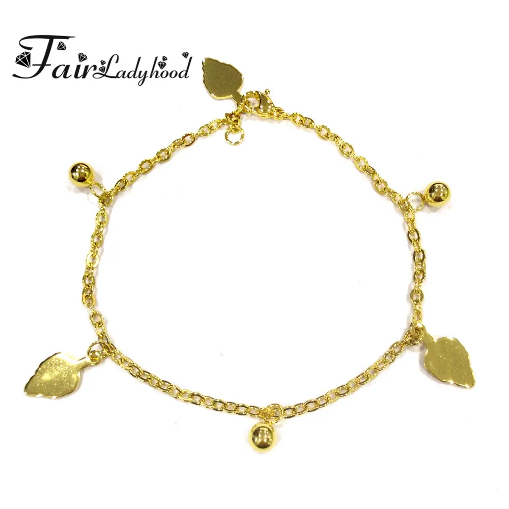 FairLadyHood 316L Нержавеющая сталь Bijoux Femme Золотая елка браслет для Для женщин Jewelry