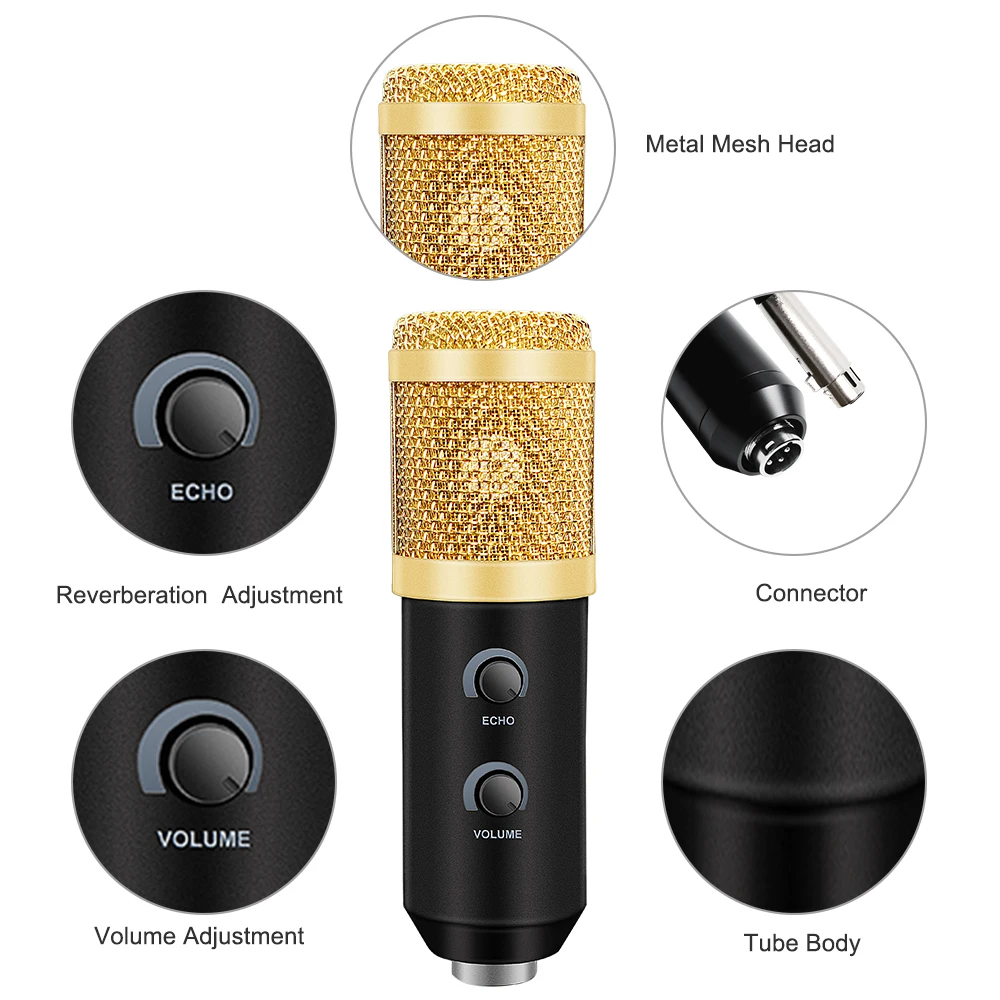 para pc microfone condensador karaoke usb microfone