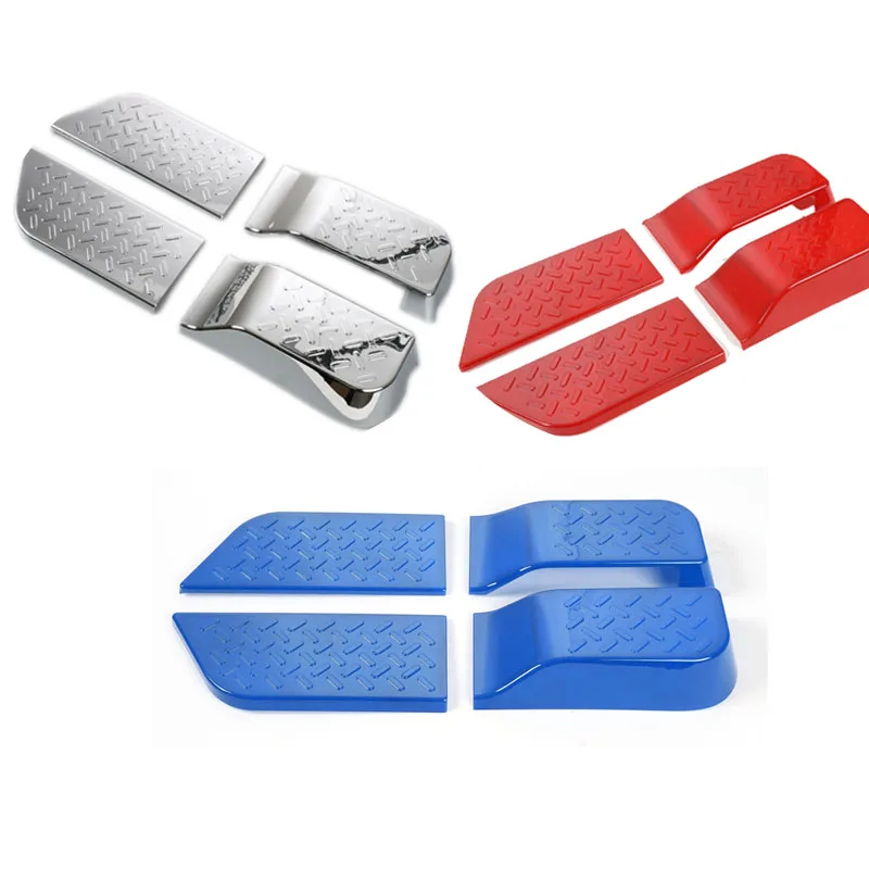 

ABS Door Interior Decoration Cover for Jeep Wrangler 2007-2010 2/4 Doors Inner Deco Kits Red Blue Silver