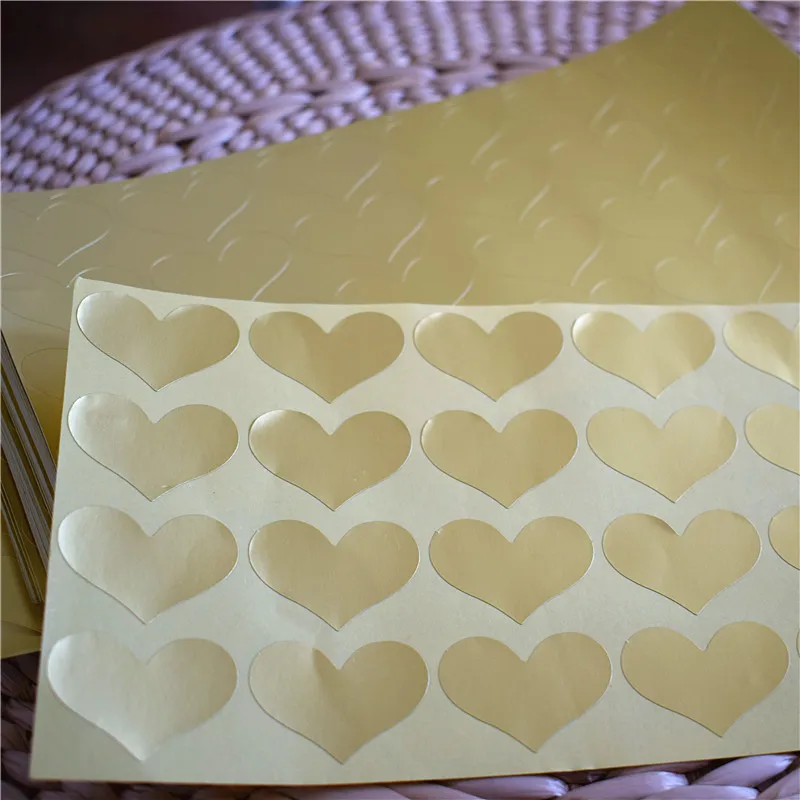 

gold foil pvc Heart Sticker, Mini Heart Stickers Love wedding decoration