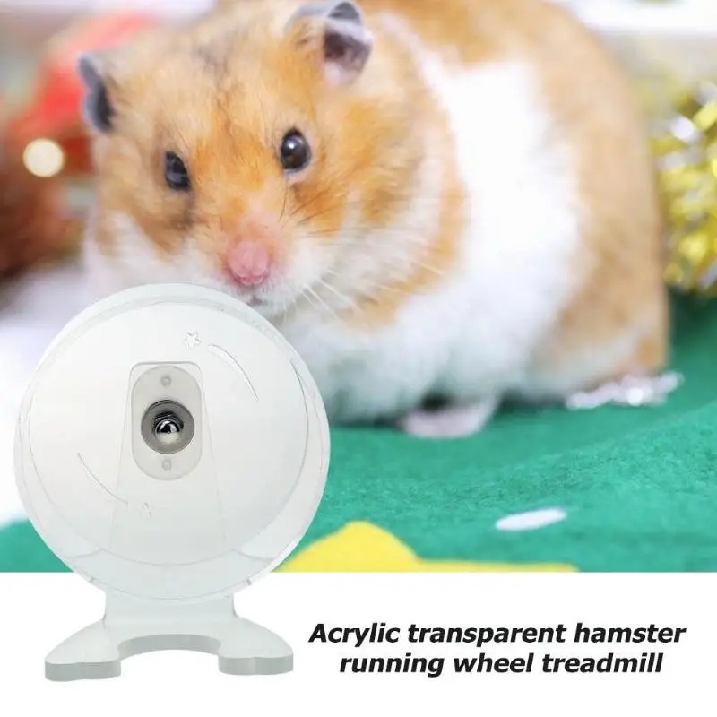 Hamster Running Wheels Transparent Hamster Exercise Wheel Running Jogging Treadmill Silent Small Pet Supplies