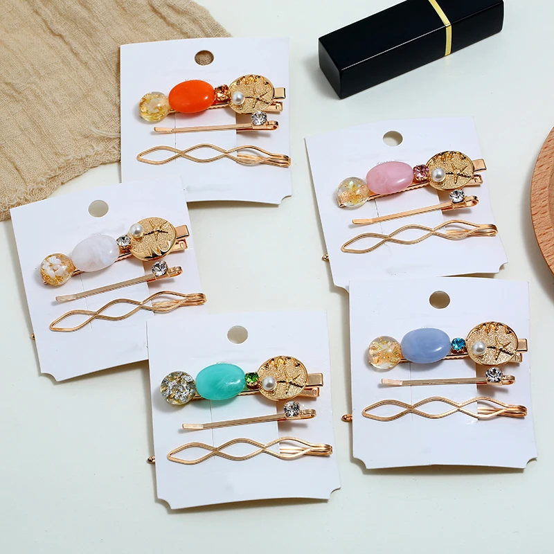 

XIYANIKE 2019 New Design Endless Charm Pentagram Sea World Hair Clip For Women Princess Rhinestone Beach Clothing Accessories