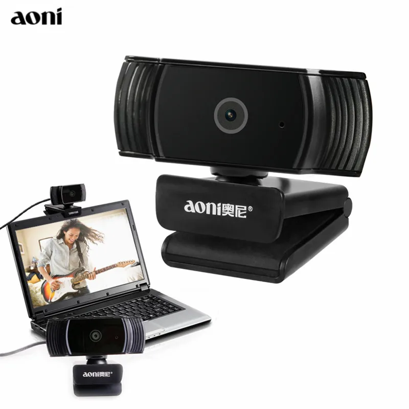 

Aoni Webcam HD 1080P 30FPS Auto Focus Computer Web Cam USB Camera With Sound Absorption MIC For PC Laptop Smart TV A20