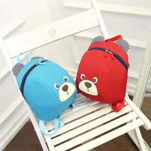 Cute Bear Small Toddler Backpack with Leash Children Kids Backpack Bag for Boy Girl embroidered detail backpack with bear charm 4pcs