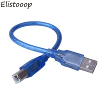 USB 2,0 удлинитель для печати 0,3 м 1,4 м 3 м 5 м OHFC медь прозрачный синий Расширенный USB кабель для принтера