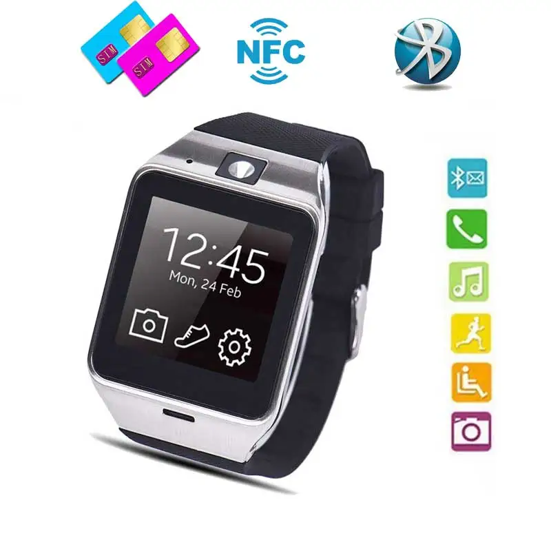 2017 Waterproof SIM Card Smartwatch Phone 1.55" GSM NFC