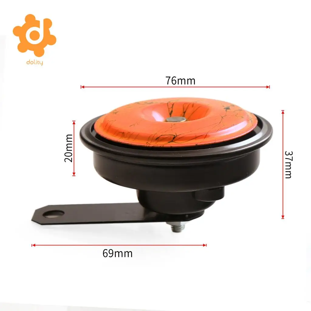 dolity Car Motorcycle DC12V 118dB Dual Tone Loud Electric Air Horn Trumpet