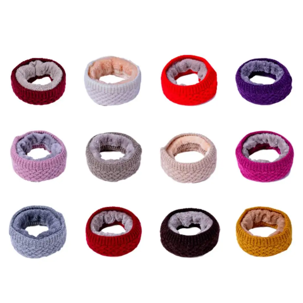 

Women Men Adult Crochet Knitted Fur Infinity Neck Wrap Ring Winter Warm Snood Scarf Hijab Scarves Accessories