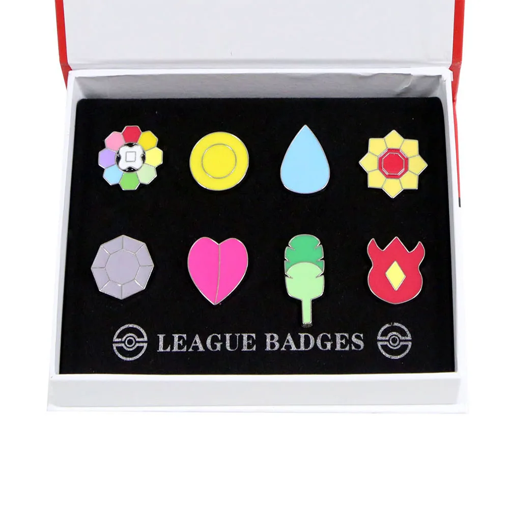 Cosplay&Ware [6]Generation 1 Gym Badges Brooch Cosplay Costume Super Party 8 Pcsset -Cosplay&Ware anime Shop