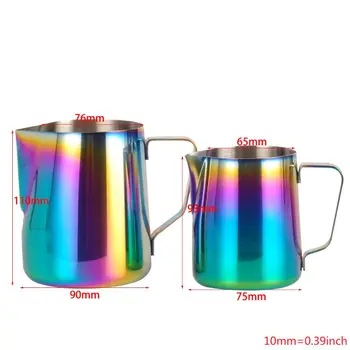 

Stainless Steel Milk Frothing Pitcher Plated With Titanium Creamer Latte Art Cup Coffee Latte Cappuccino
