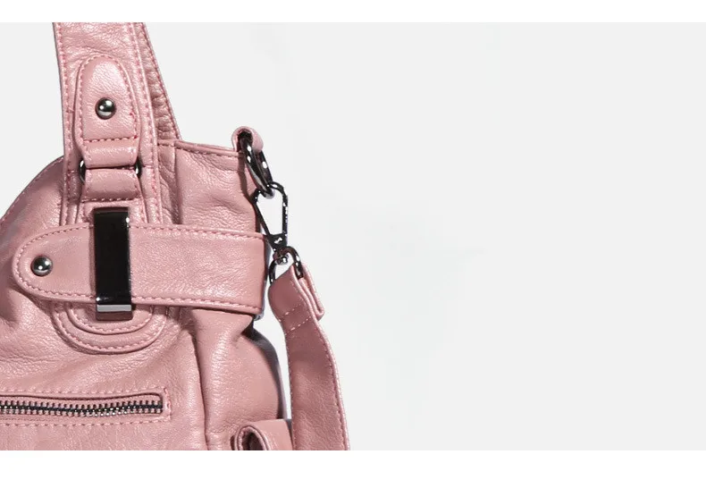 Женская кожаная сумка с эффектом потертости в стиле ретро, сумки с клецками, модная сумка на плечо, креативная Повседневная сумка-мессенджер, женские сумки ZF9506