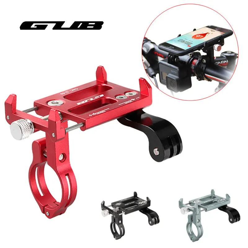 

GUB 2 in 1 Bike Phone Stand Light Holder Camera stand Aluminum Alloy Ajustable Bicycle Smartphone GPS Support for 3.5-6.8 inch