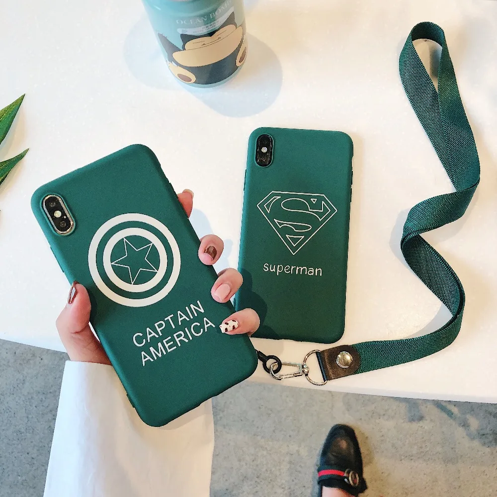 Phone case for iPhone 6 6s 7 8 Plus X XS Max XR Captain America Shield Superhero pattern cover |