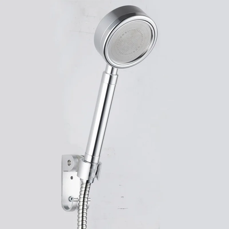 Large Space Aluminum Shower Head You Holder Bathroom High Pressure Negative Ion Activation Handheld Shower Head Anti-scalding