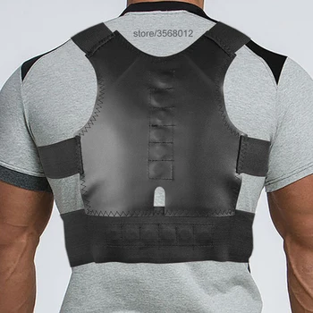 

2018 Magnetic Posture Corrector Scoliosis Back Brace Spine Corset Belt Shoulder Therapy Support Poor Posture Correction Belt Men