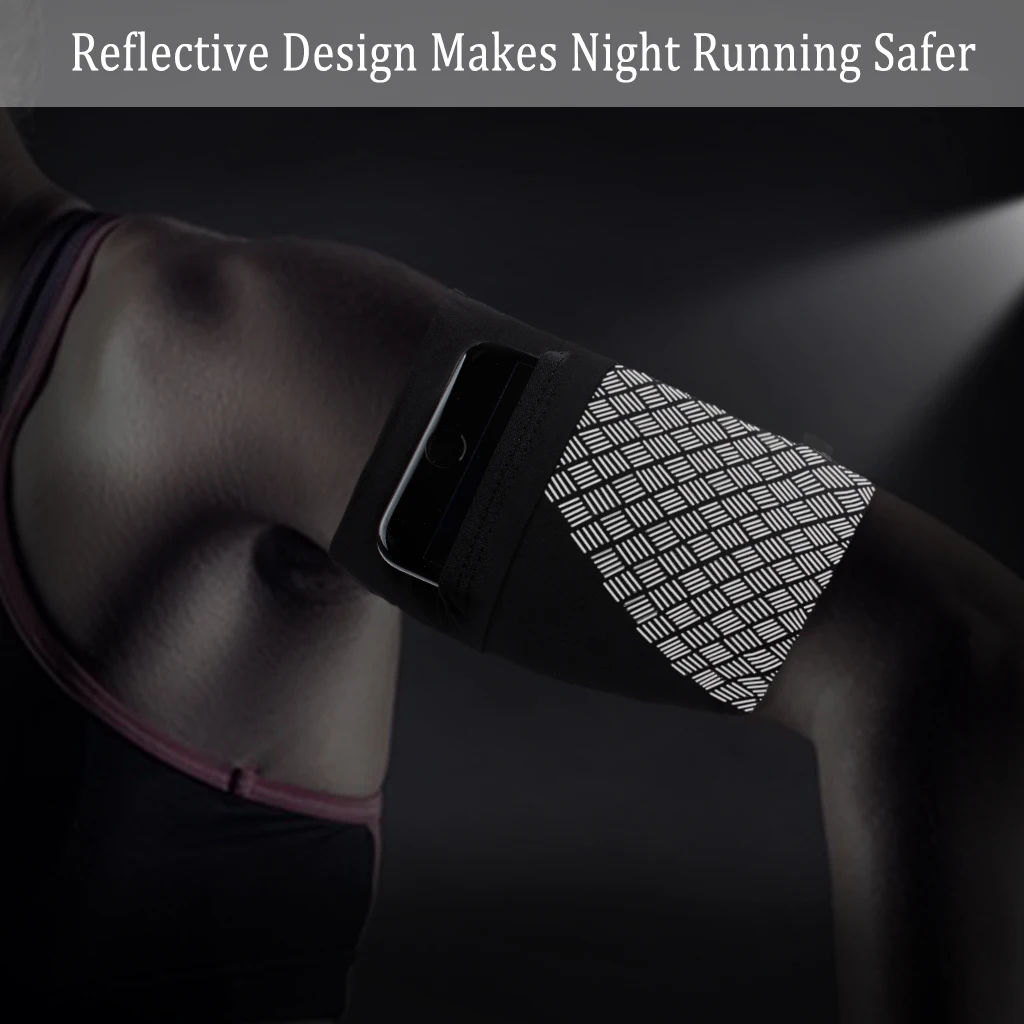 Running Sports Armband ,Comfort Phone Armband Sleeve Reflective Strap Holder Pouch Case for Exercise Workout Fits iPhone X876Plus,Samsung Galaxy S9S8S7 (4)