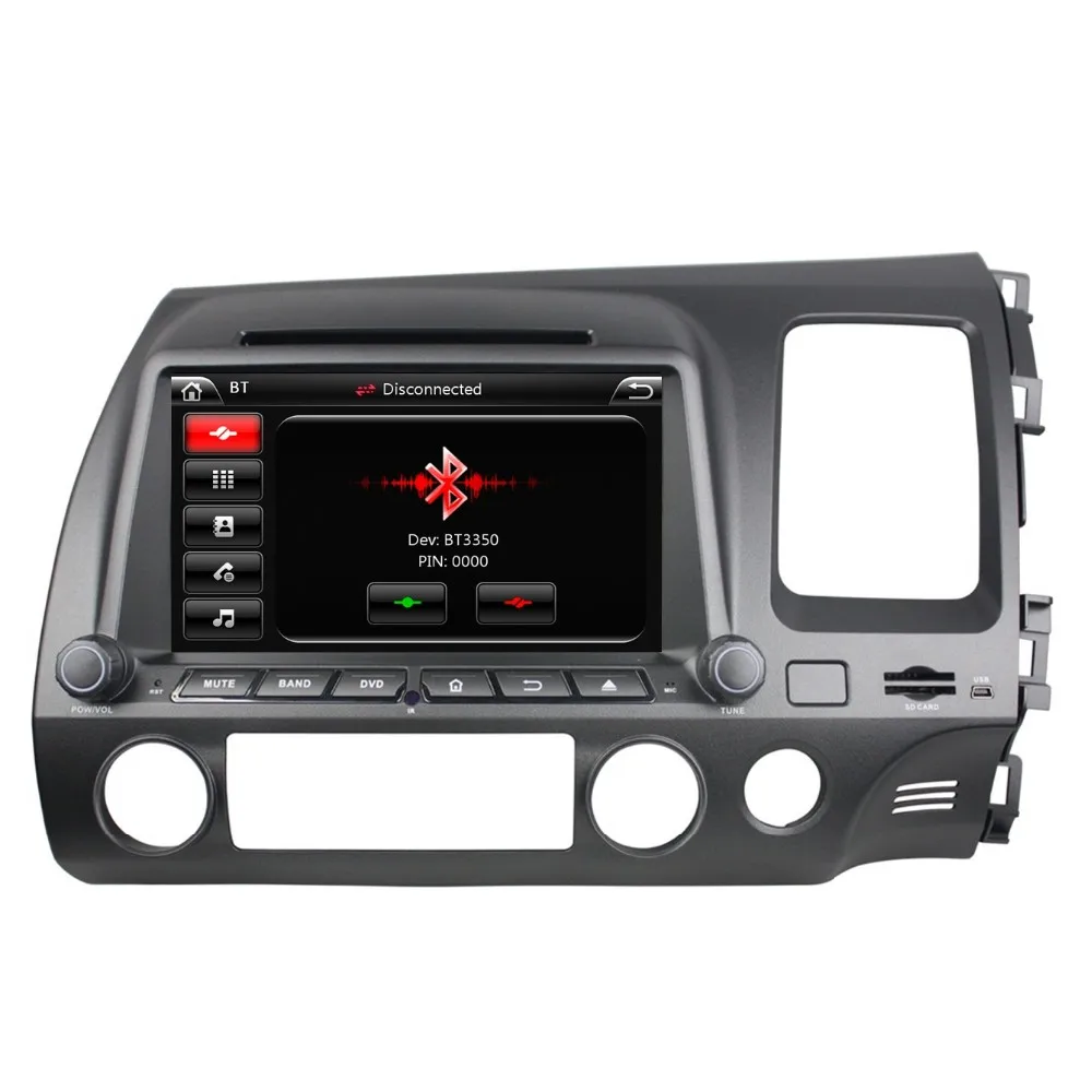 Sale 8" Car DVD player with GPS(optional),audio Radio stereo,AUX,BT/TV,car multimedia for Honda CIVIC 2006 2007 2008 2009 2010 2011 3
