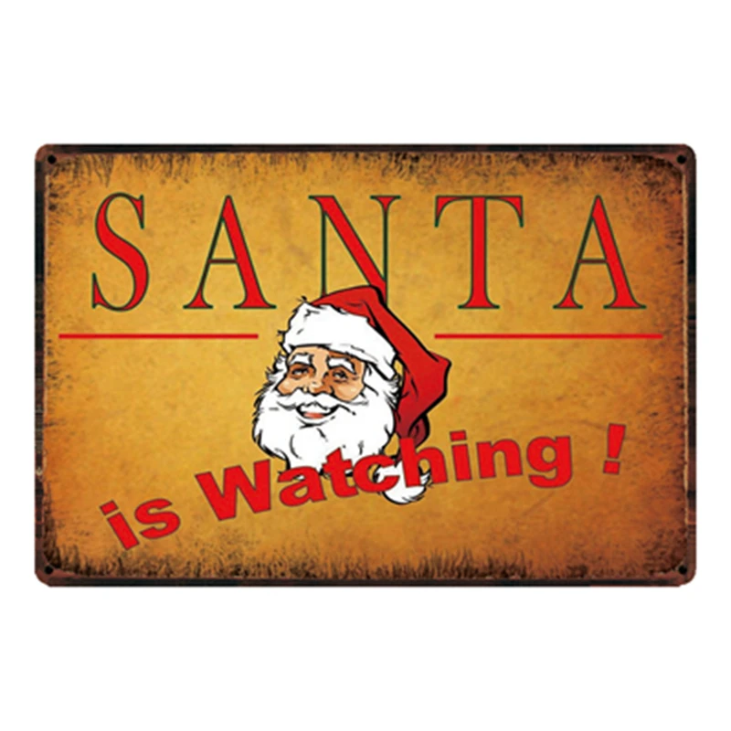 [ Kelly66 ] Merry Christmas New Metal Sign Tin Poster Home Decor Bar Wall Art Painting 20*30 CM Size y-1973 | Дом и сад
