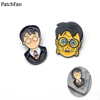 

20pcs/lot Patchfan Robot Movie role C-3PO Zinc tie Pins backpack clothes brooches for men women hat badges medal A0762