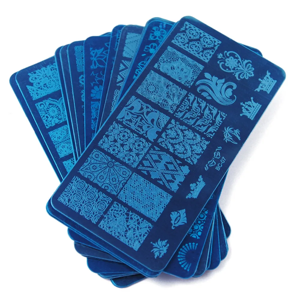 

Nail Stamping Plates Nail Stamp Sponge Image Set DIY Decoration Nail Polish Print Manicure Pedicure Template Scraper Rubber