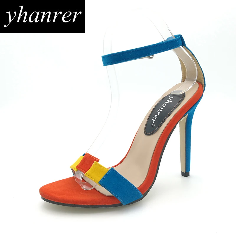 Туфли лодочки женские на шпильке 11 см радужные с пряжкой|heel heels|heels high heelsroman heels |