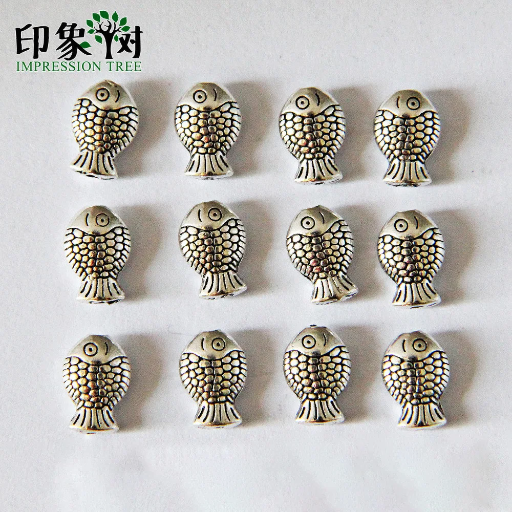 

20PCS 7*10MM Zinc Alloy Cute Little Fish Shaped Retro Sliver Charms For DIY Jewelry Making Bracelet Accessories 1004