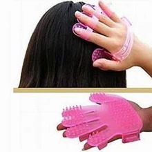 Шампунь головы массаж Расслабляющая перчатка щетка для волос инструмент забота о здоровье