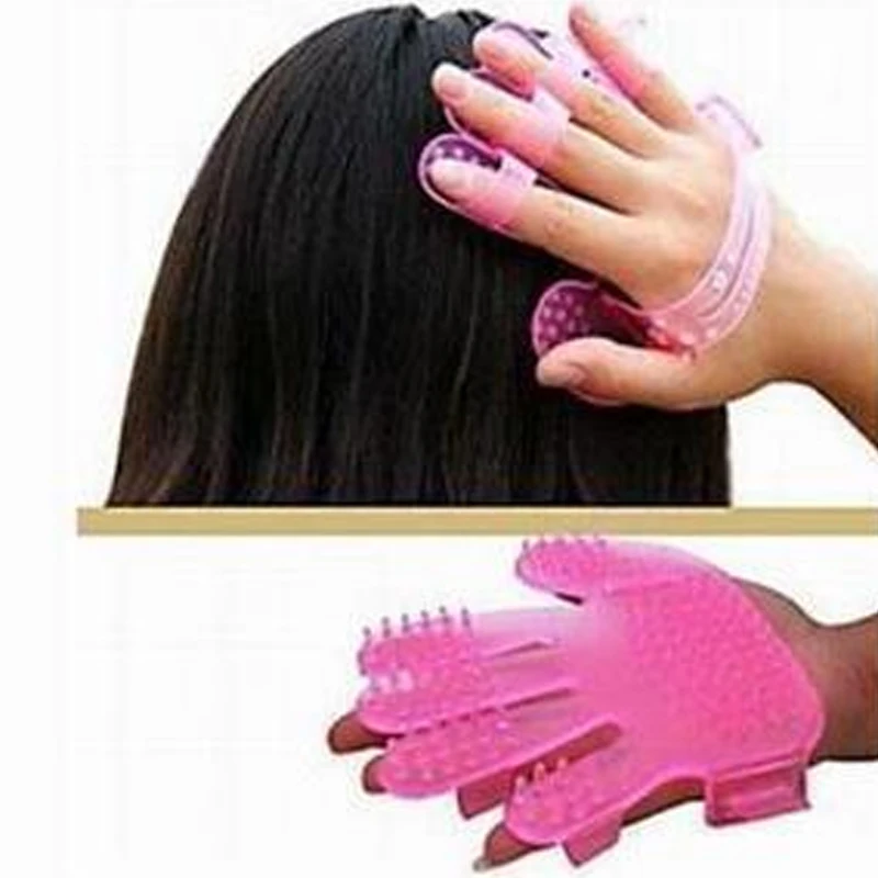 New Gel Shampoo Scalp Head Massage Relax Hair Bath Wash Glove Hair