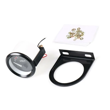 

Accessory Voltmeter Voltage Gauge 1pc Car Automatic LED 8~16V 12V DC Replacement Parts Shell White Durable Useful